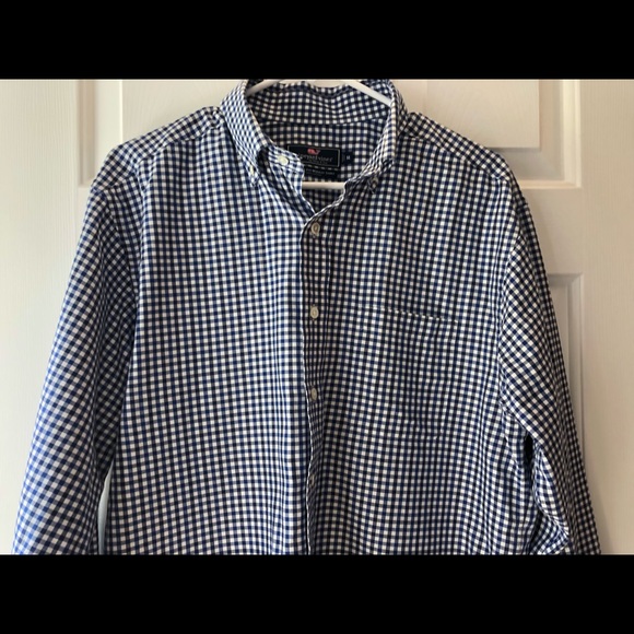 Vineyard Vines Men’s Blue Checked Shirt - Picture 2 of 7